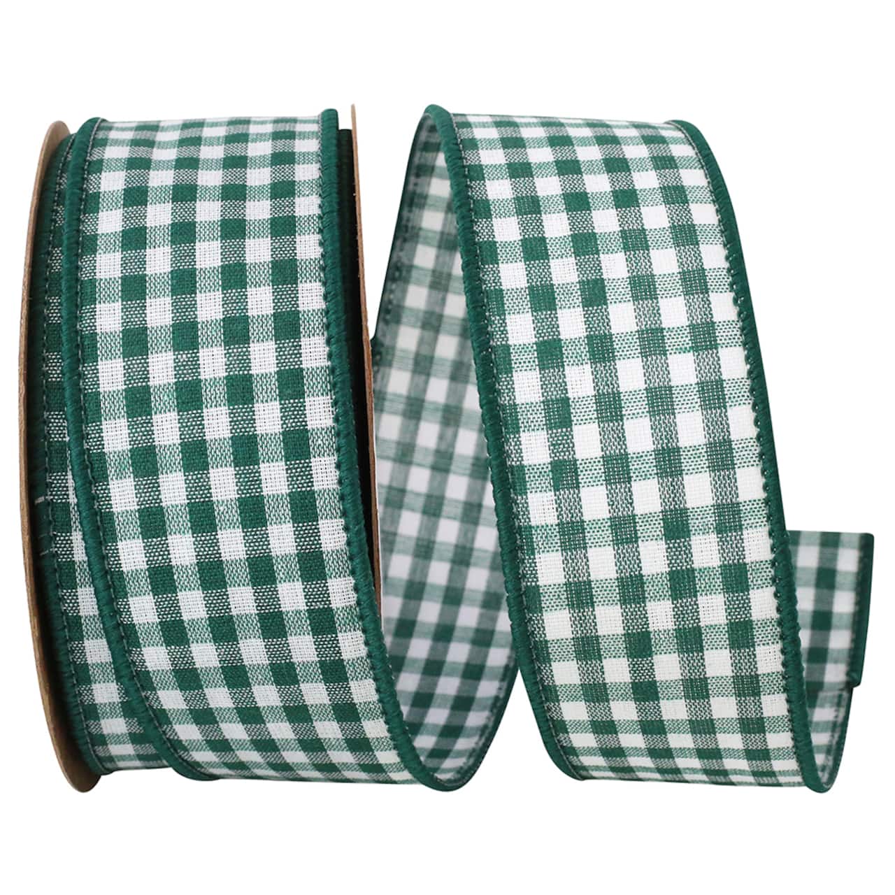 Reliant 1.375" x 10yd. Gingham Check Wired Ribbon